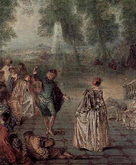 Jean antoine Watteau Das Ballvergnegen